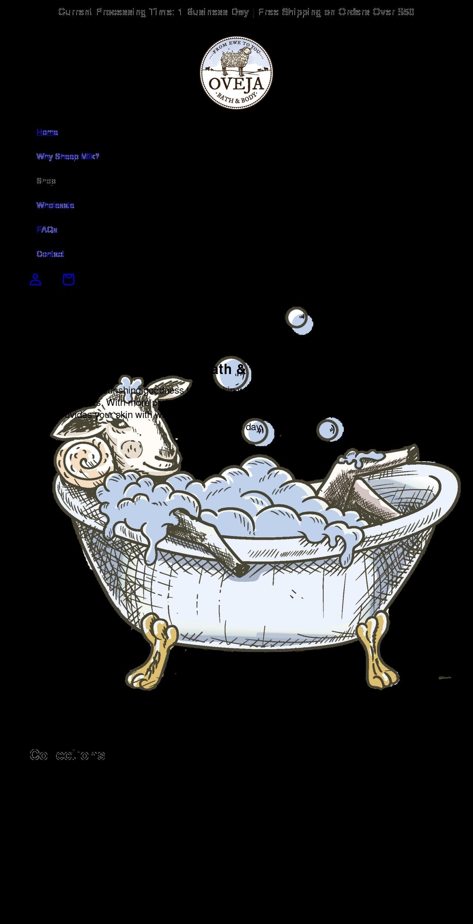 sheepmilksoap.com shopify website screenshot