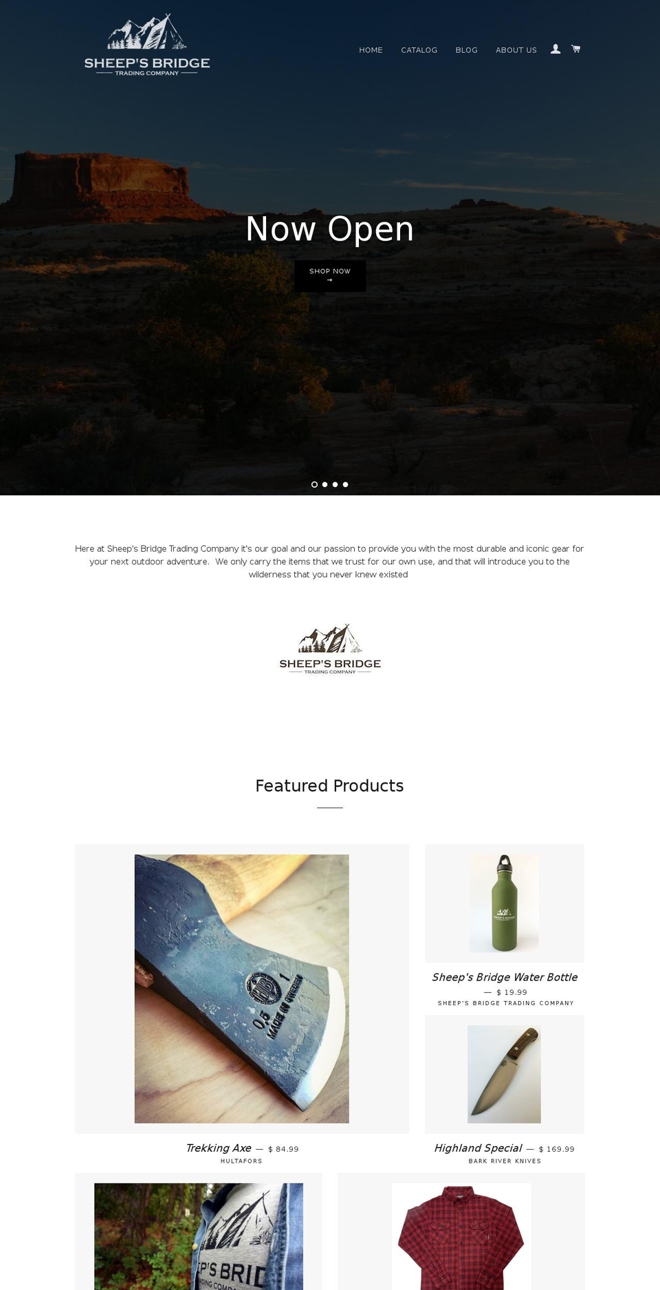 sheepsbridgetradingcompany.com shopify website screenshot