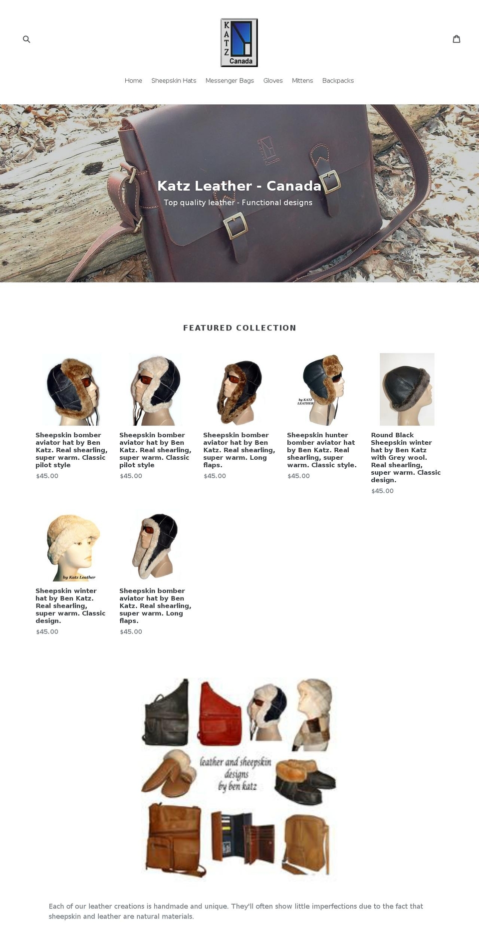 sheepskinhat.com shopify website screenshot