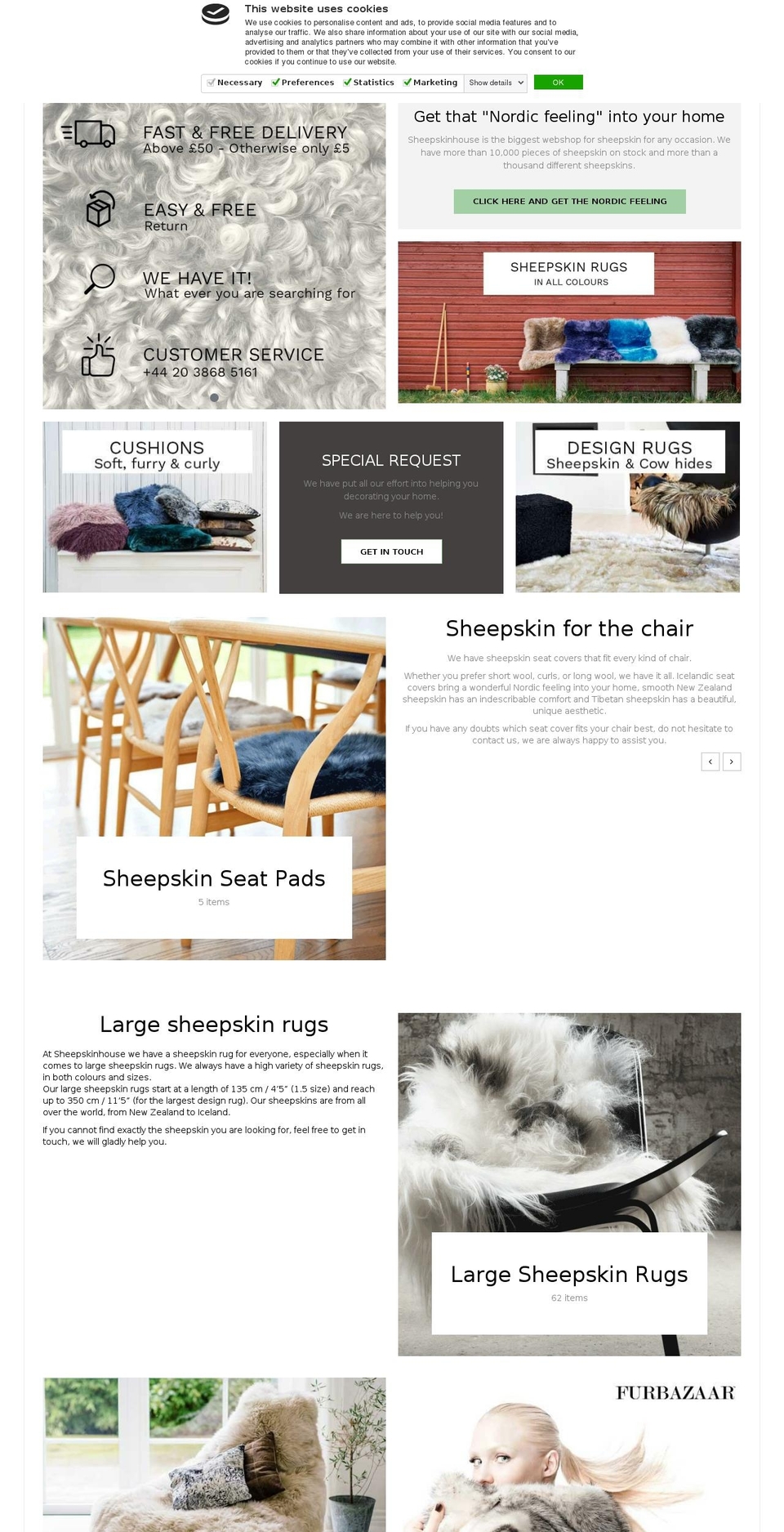 sheepskinhouse.co.uk shopify website screenshot