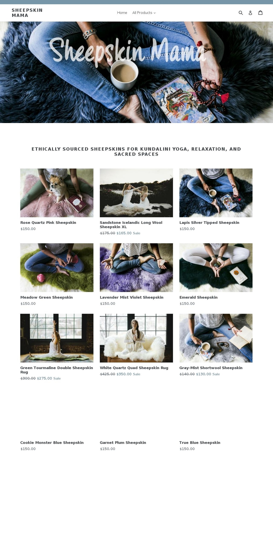 sheepskinmama.com shopify website screenshot