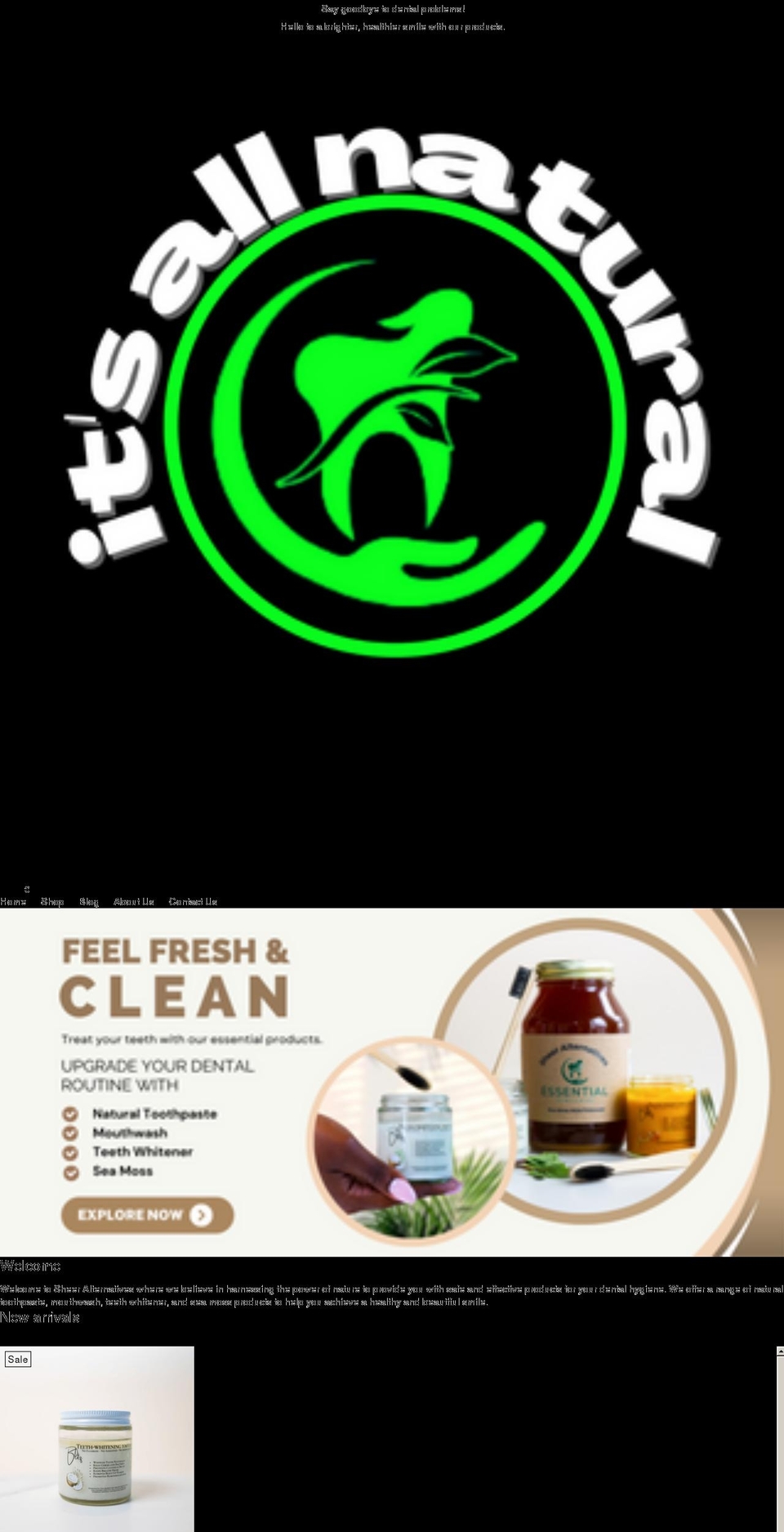 sheeralternatives.com shopify website screenshot