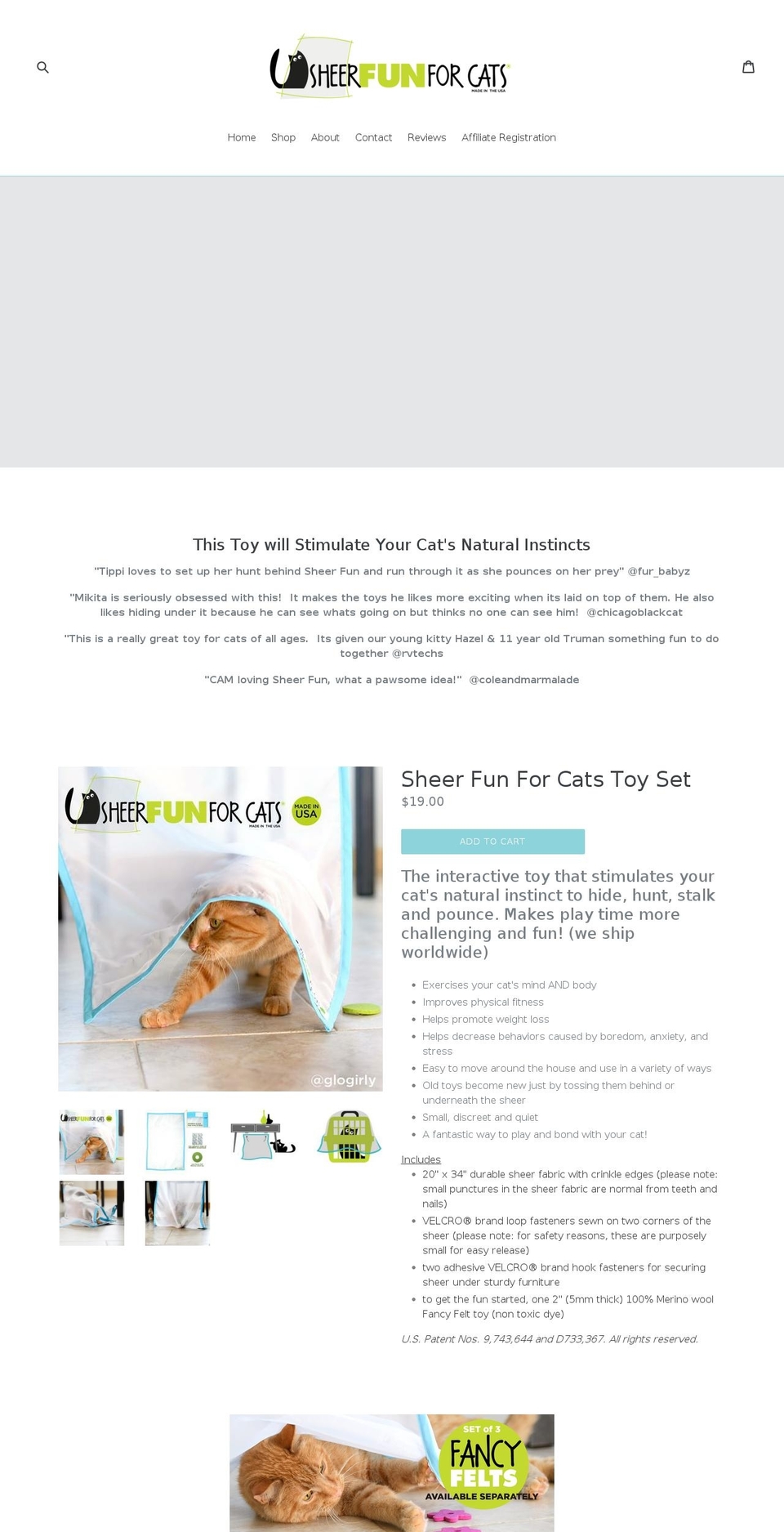 sheerfunforcats.com — Shopify storefront screenshot