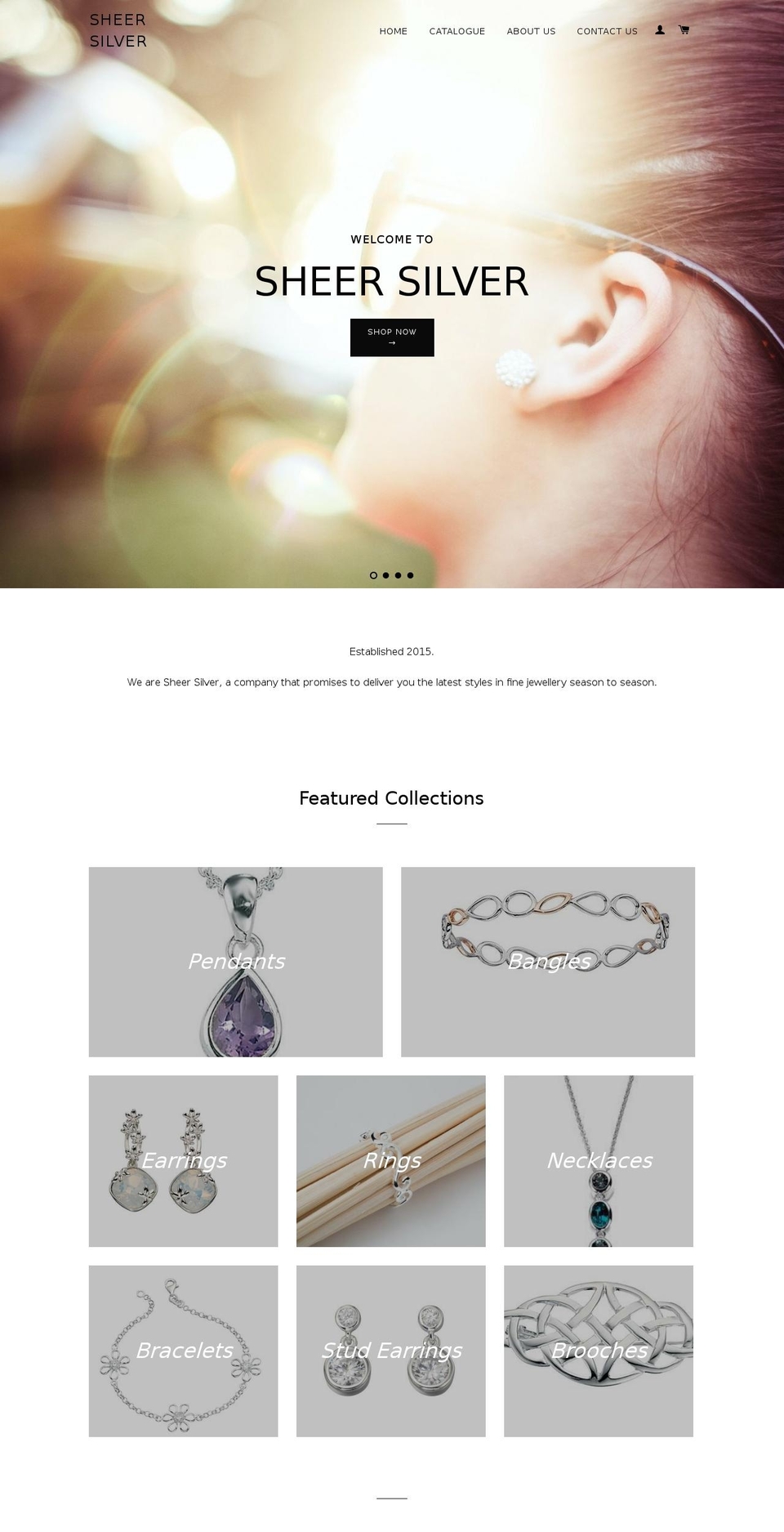 sheersilver.com — Shopify storefront screenshot