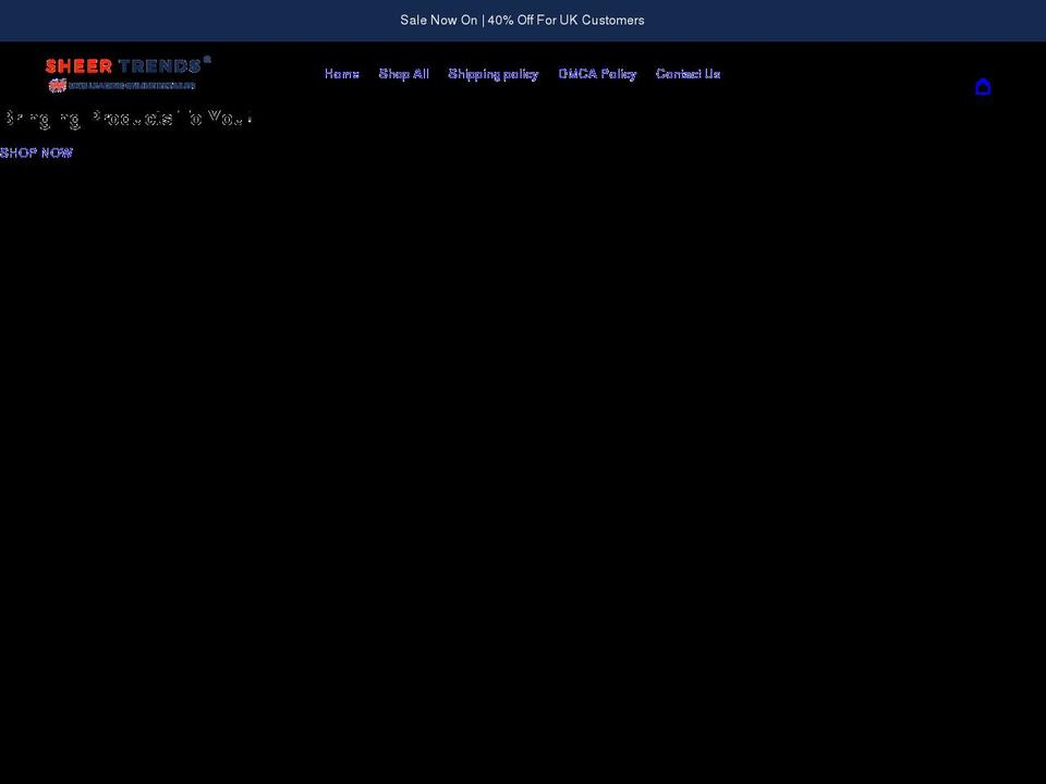 sheertrends.com shopify website screenshot