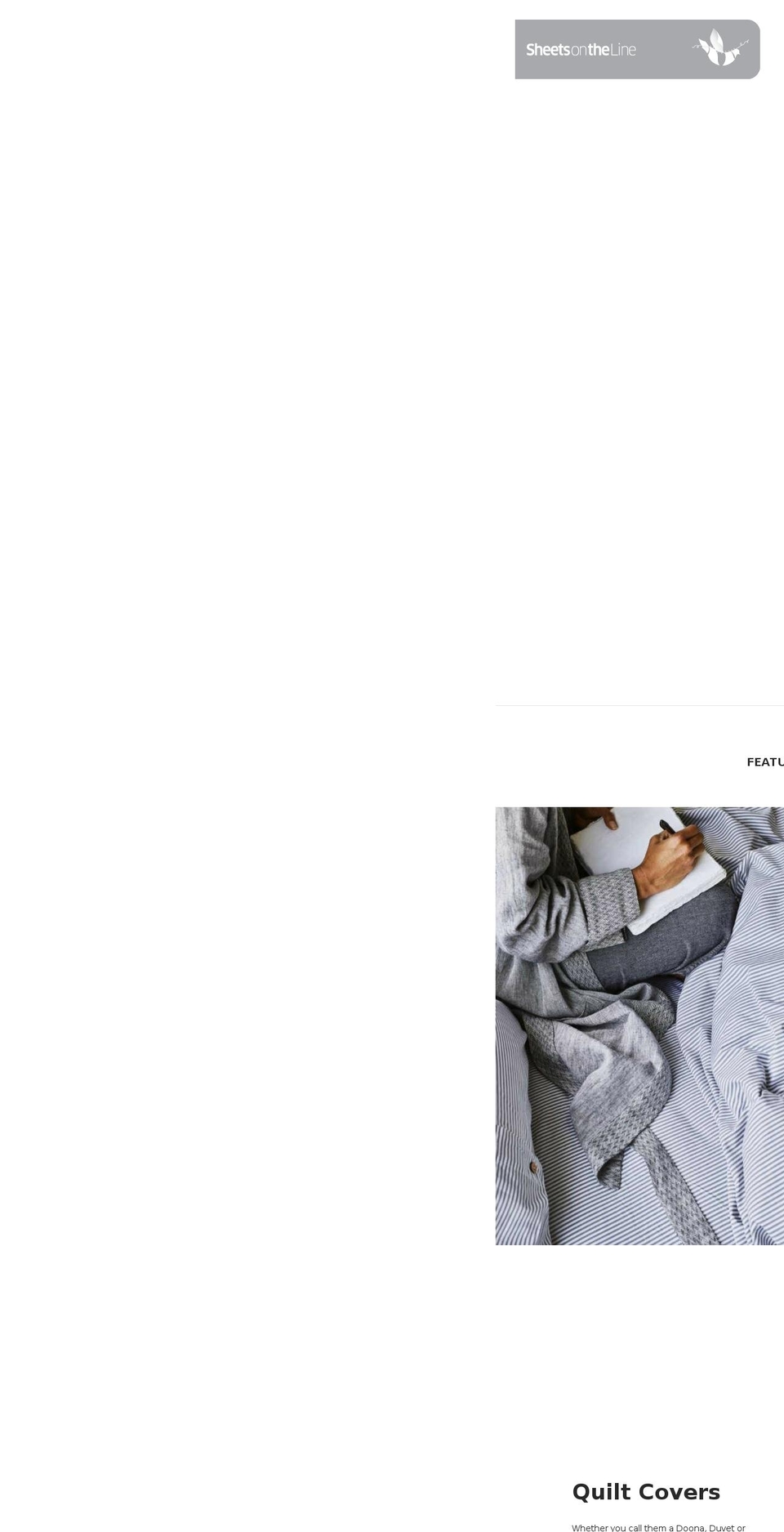 sheetsontheline.net.au shopify website screenshot