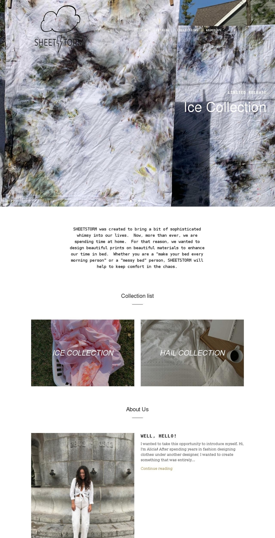 sheetstorm.co shopify website screenshot