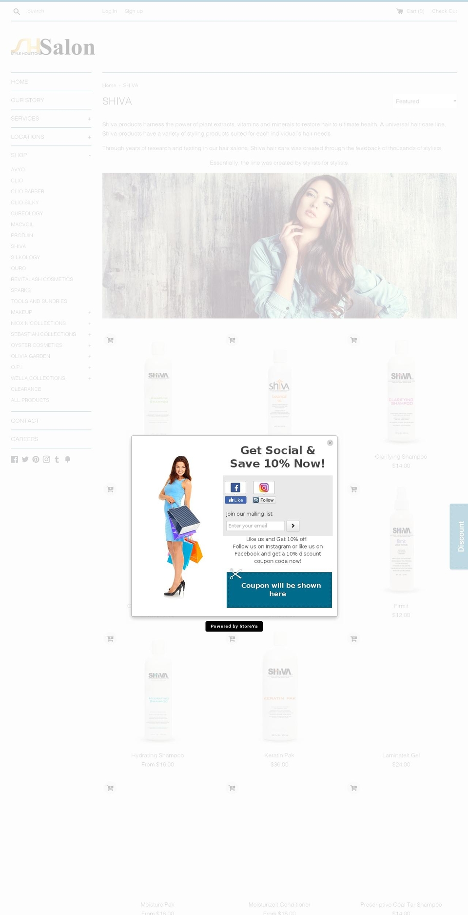 sheevaproducts.com — Shopify storefront screenshot