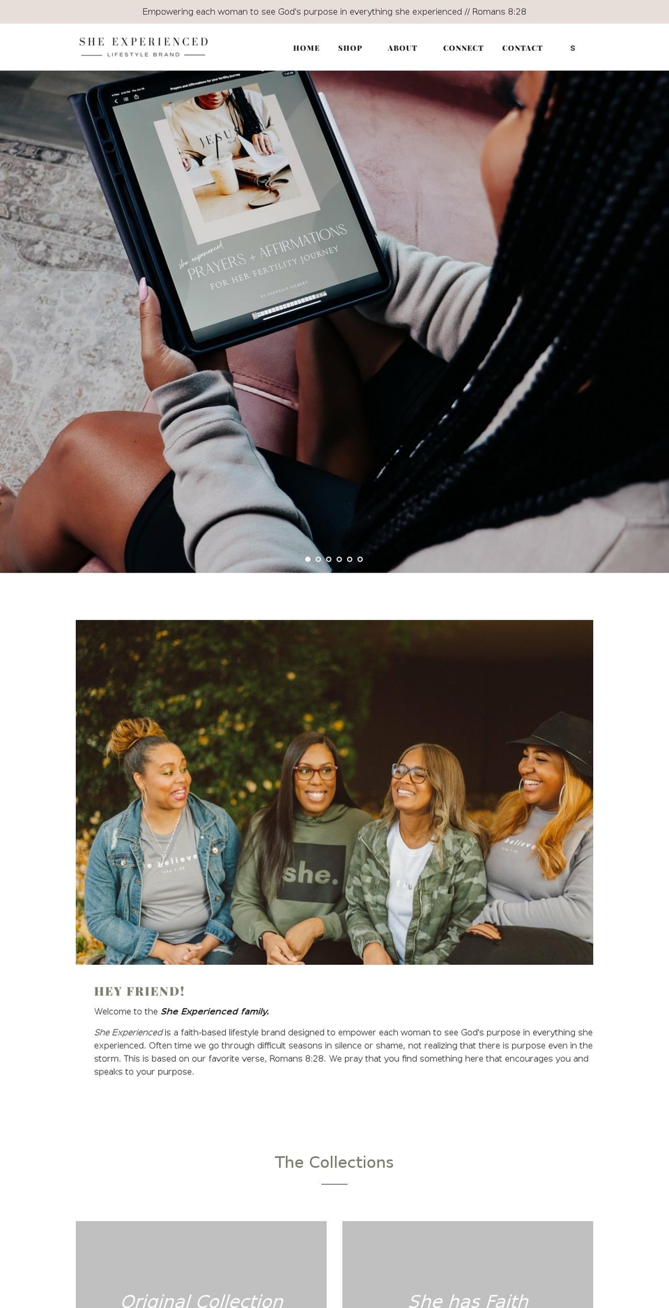 sheexperienced.com shopify website screenshot