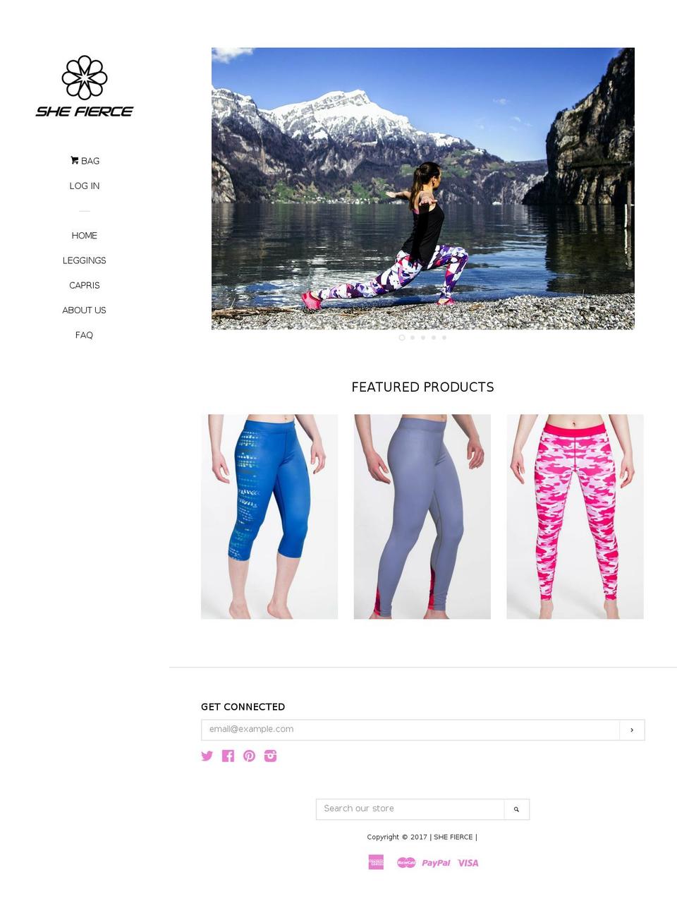 shefierce.com shopify website screenshot
