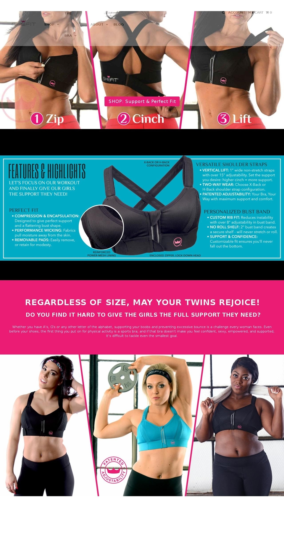 SG of 0 BF (Before Fix) Shopify theme site example shefitapparel.com