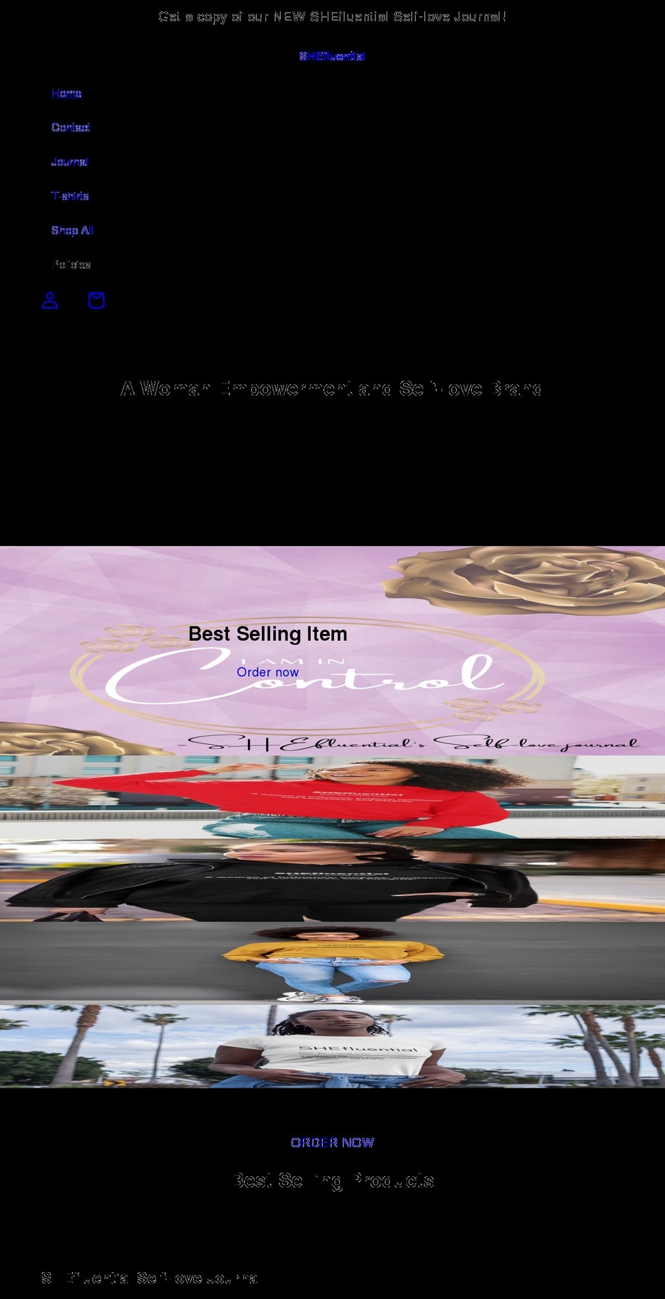 shefluential.com shopify website screenshot