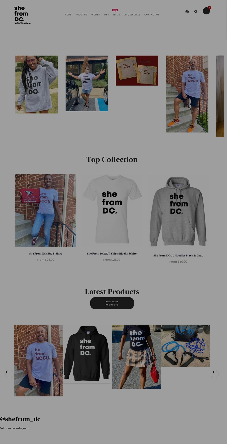 Karic theme Shopify theme site example shefromdc.com