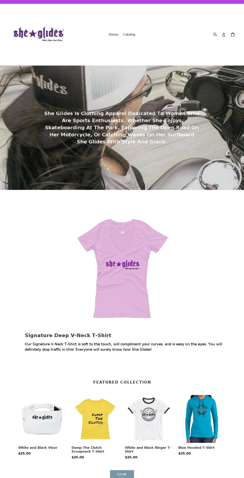 sheglides.net shopify website screenshot