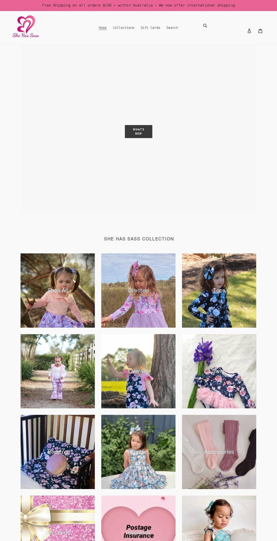 shehassass.com shopify website screenshot