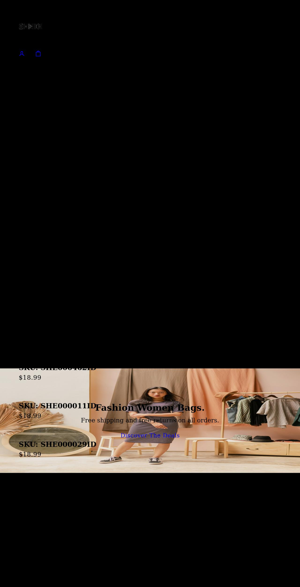 sheidi.com shopify website screenshot