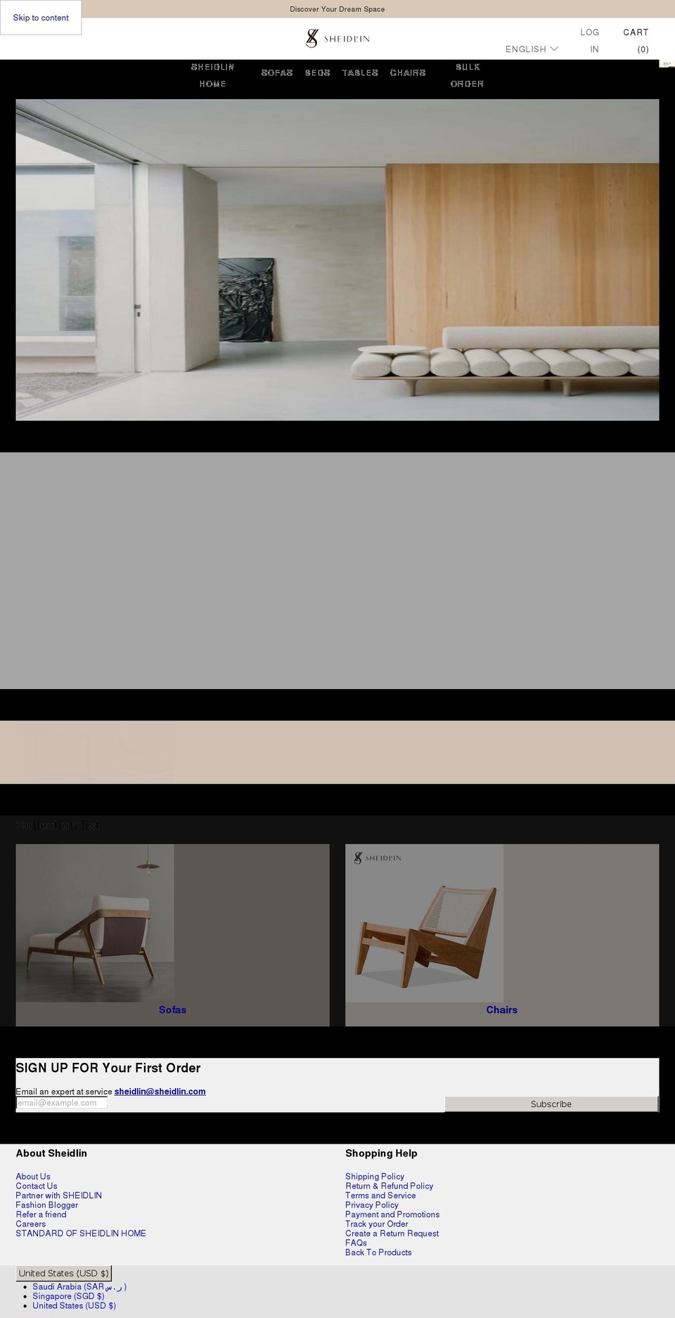 sheidlin.com shopify website screenshot
