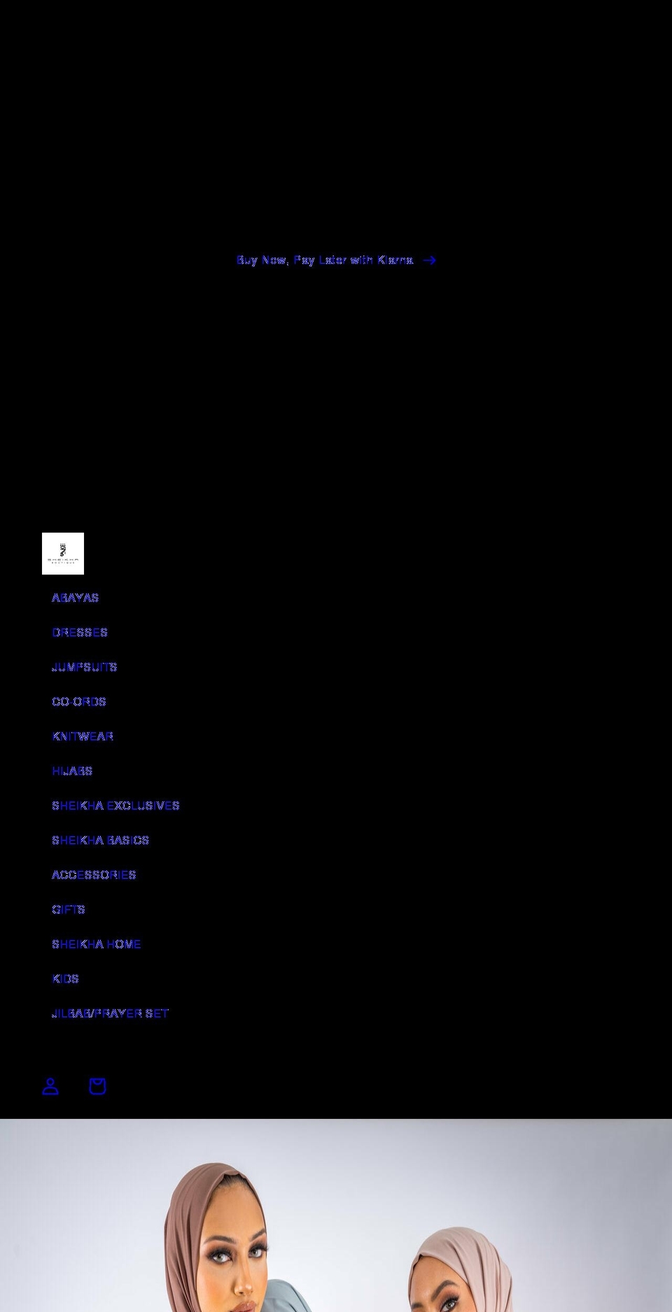 sheikhaboutique.com shopify website screenshot