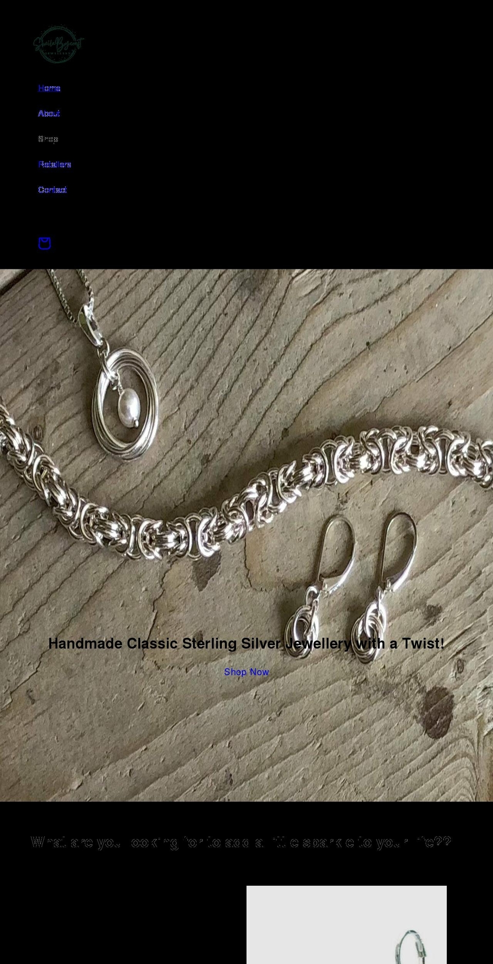 sheilabycraftjewellery.com shopify website screenshot