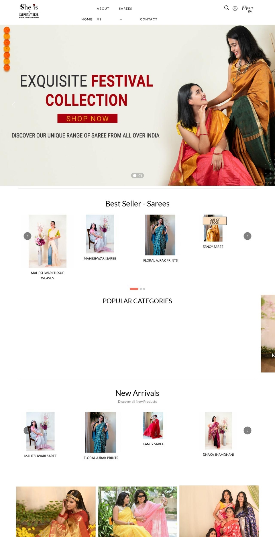 sheis.in shopify website screenshot