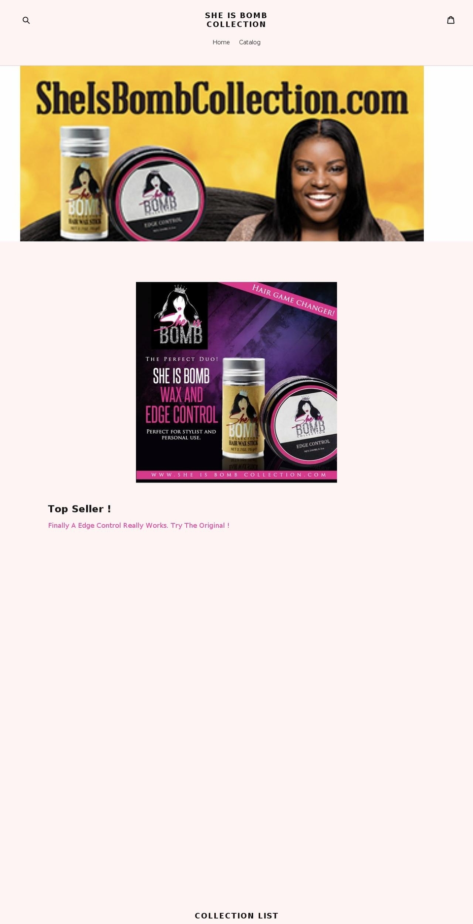 sheisbombcollection.com shopify website screenshot