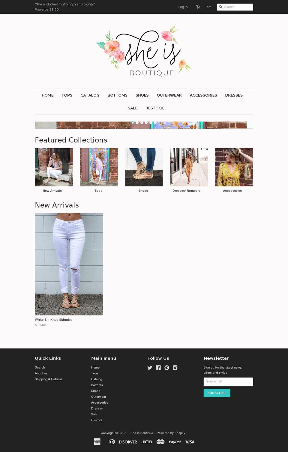 sheisboutique.org shopify website screenshot