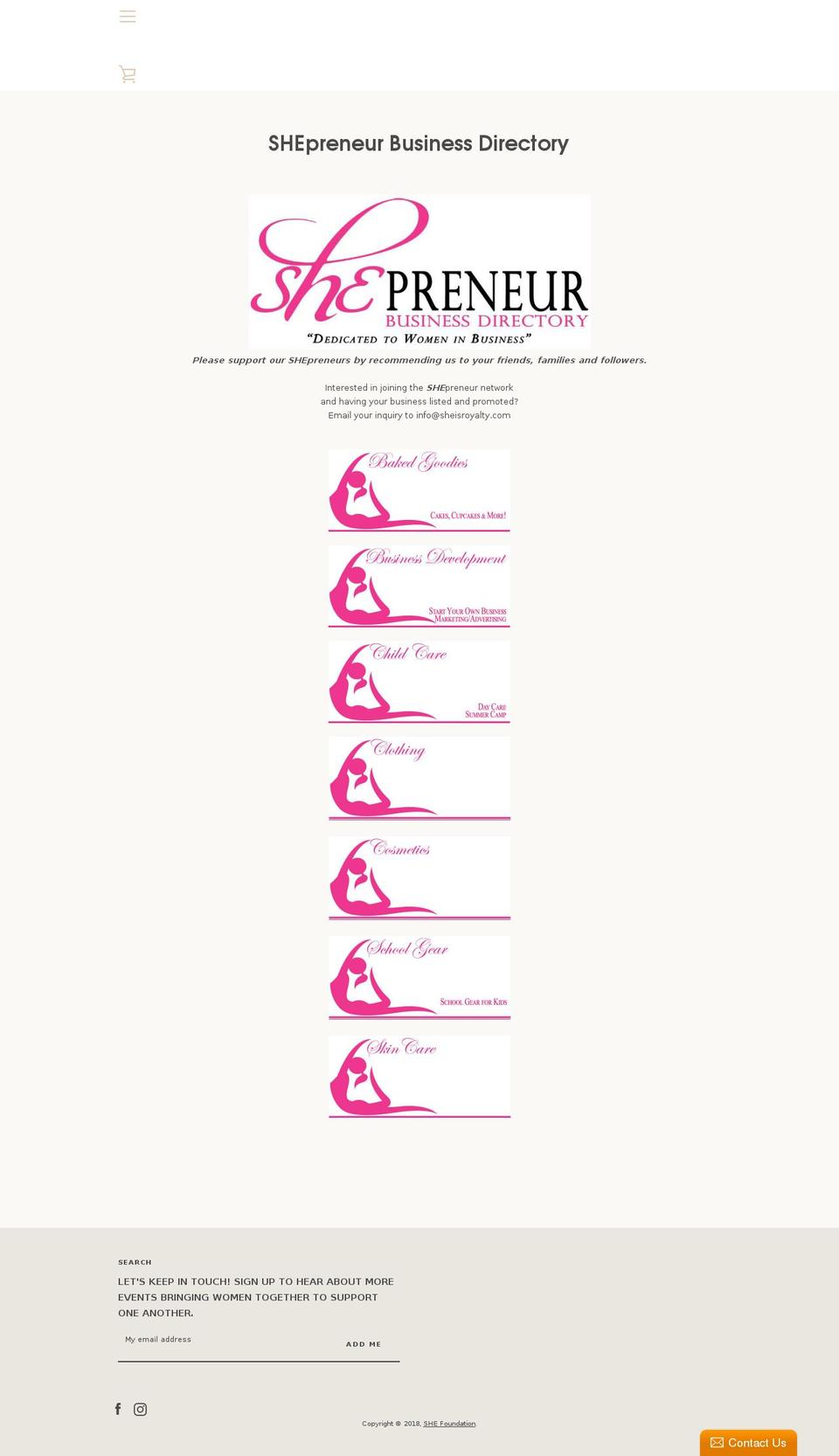 sheisroyalty.com — Shopify storefront screenshot