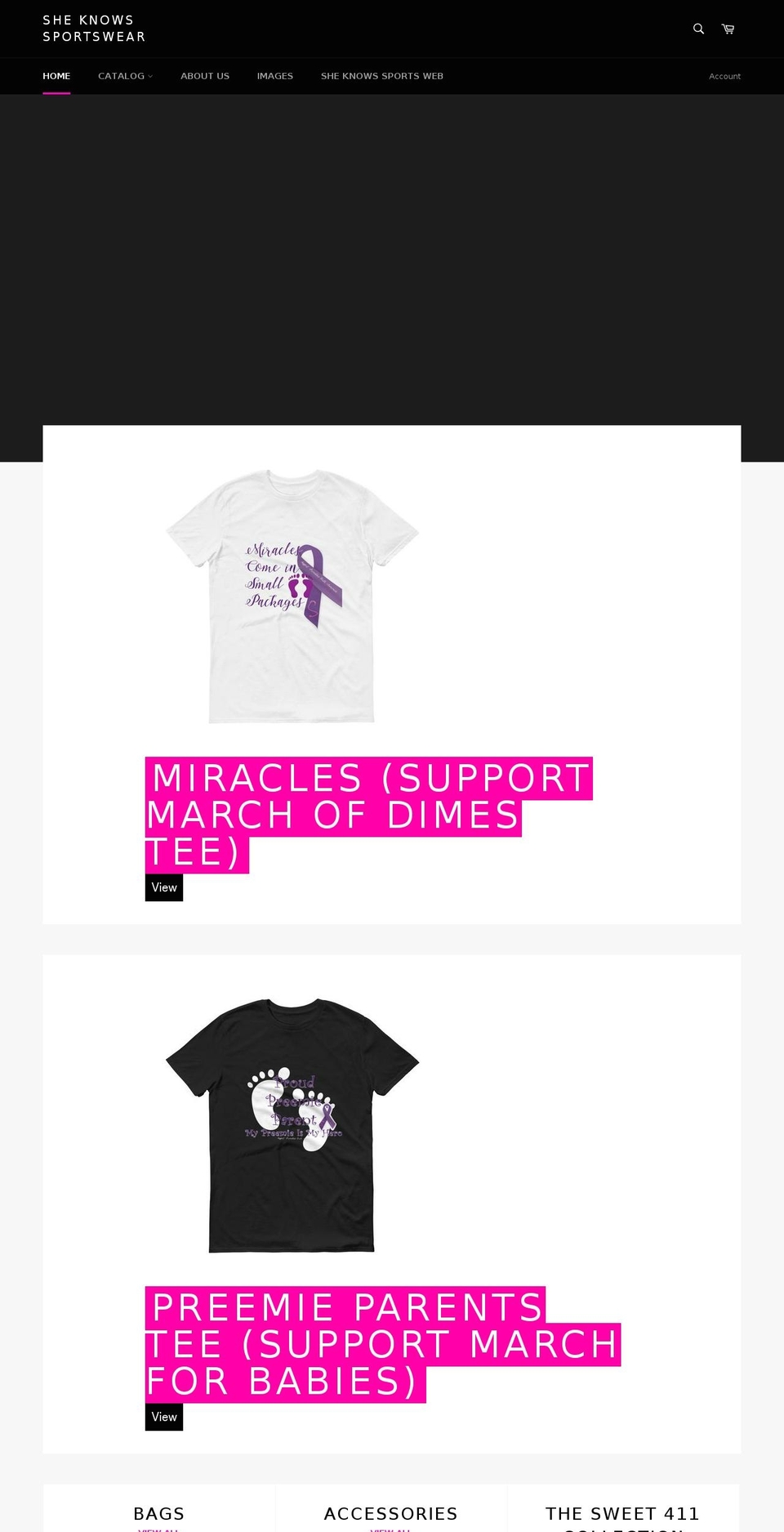 sheknowssportswear.com shopify website screenshot