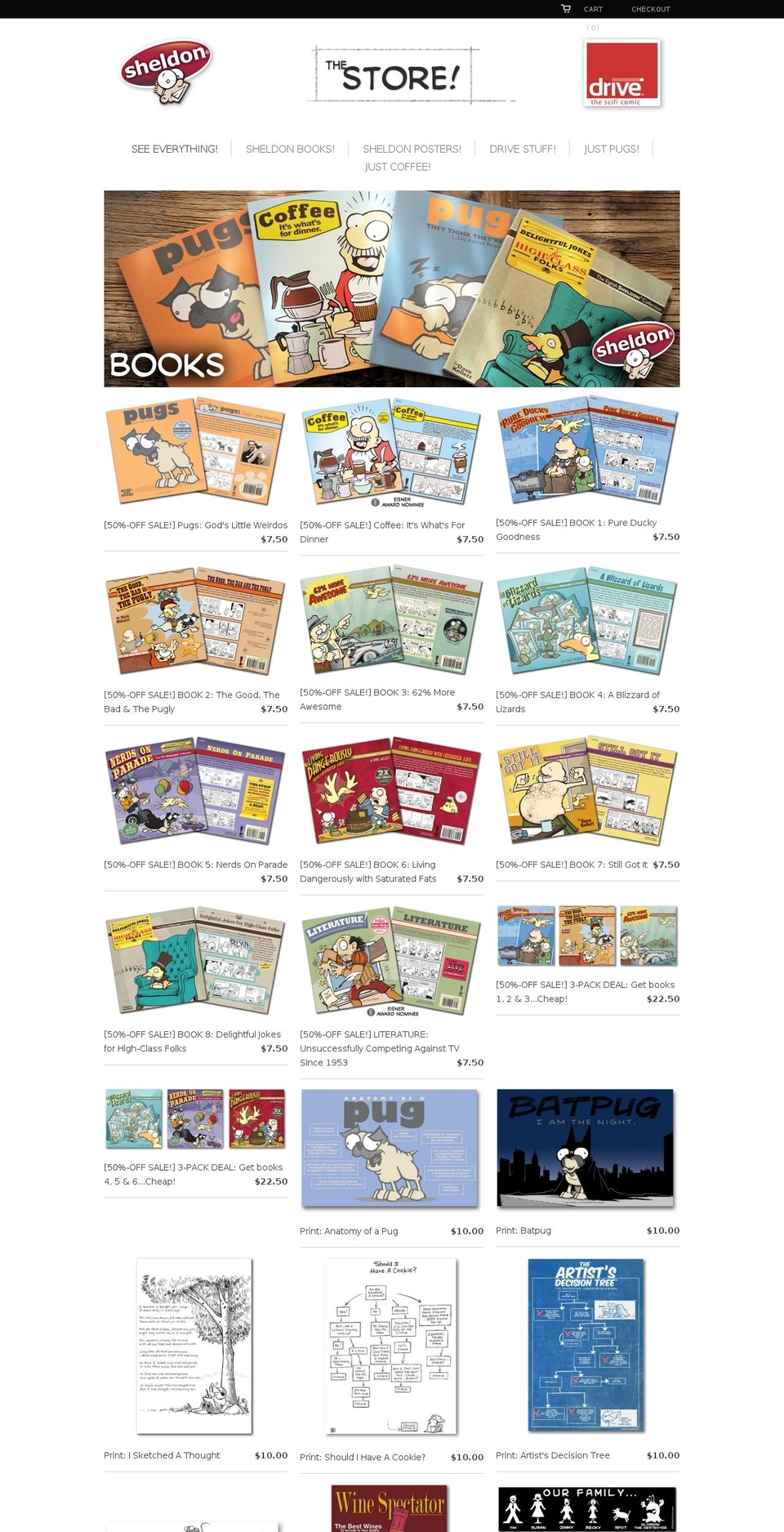 sheldonstore.com shopify website screenshot