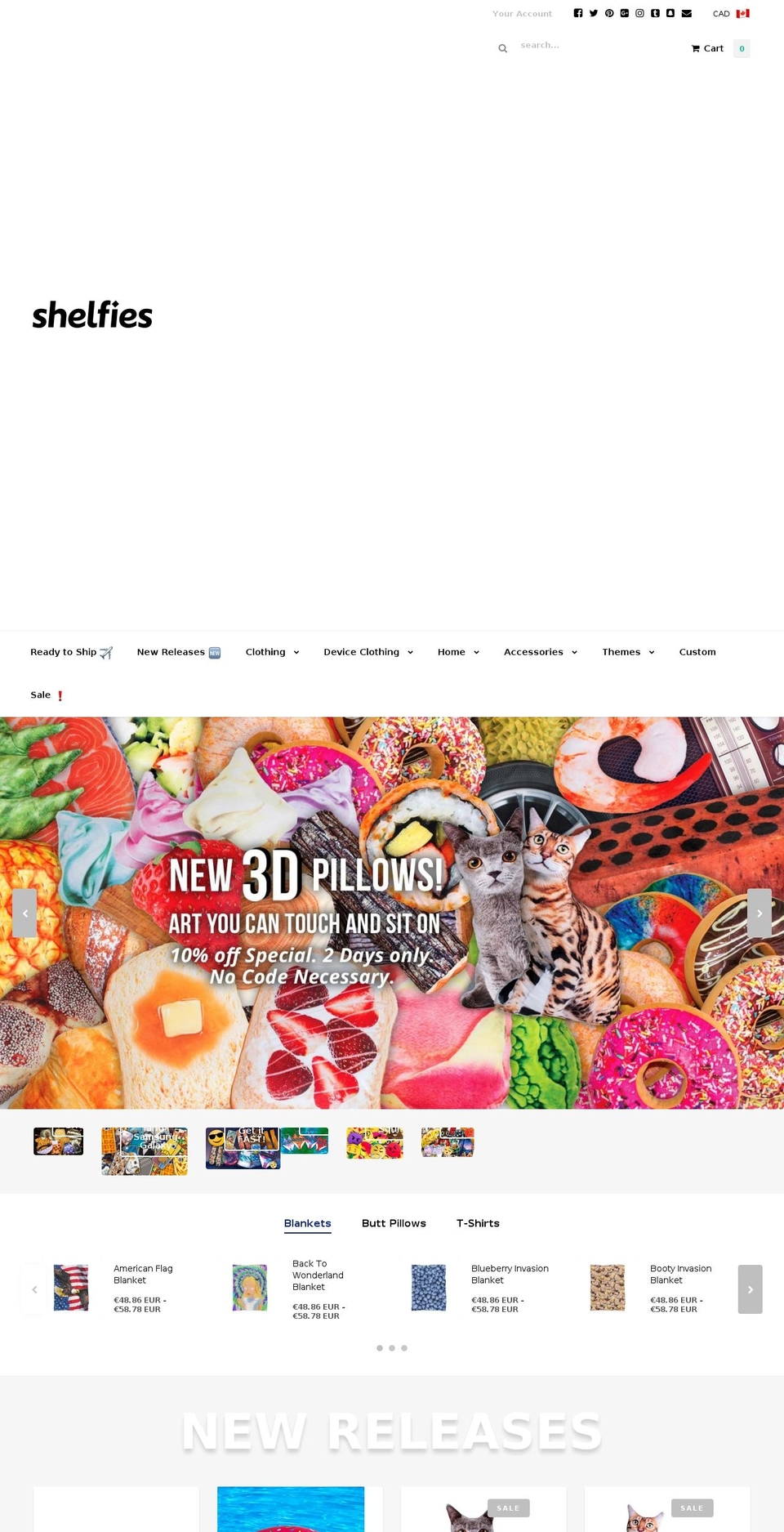 November 14th Shopify theme site example shelfies.biz