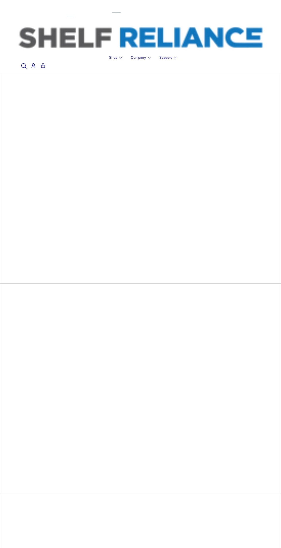 shelfreliance.com shopify website screenshot