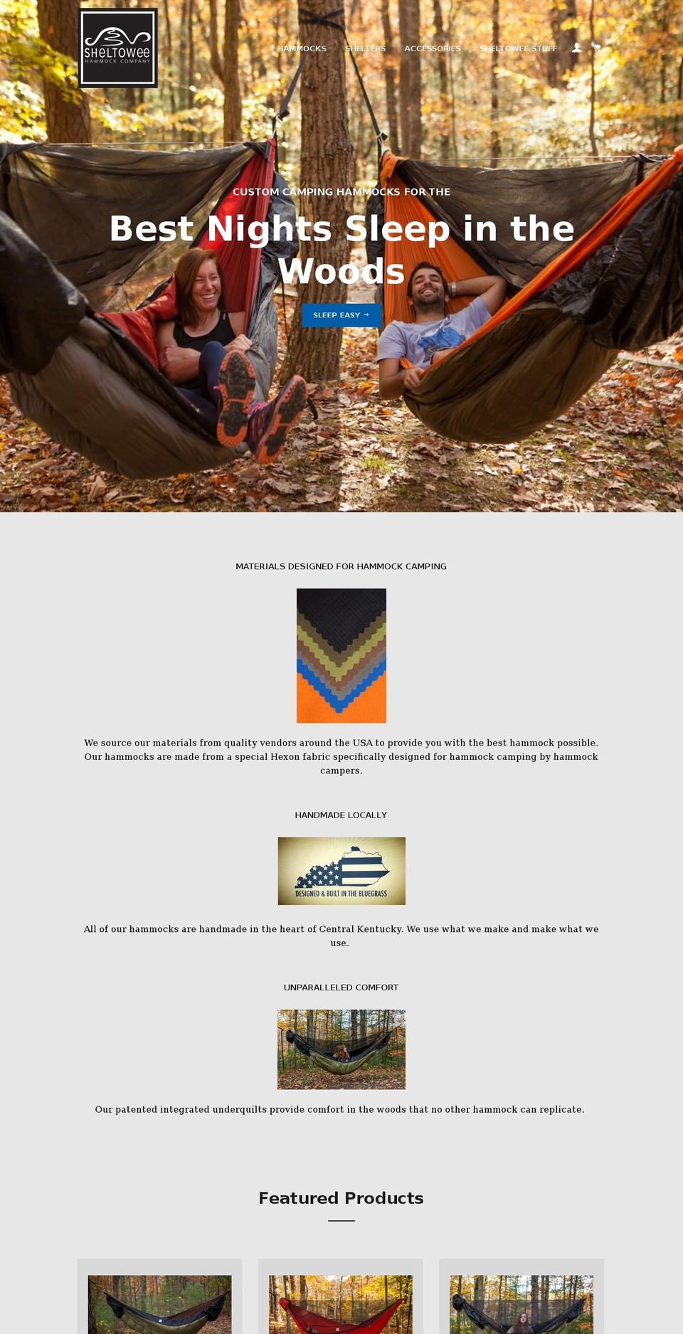 shelhammocks.com shopify website screenshot