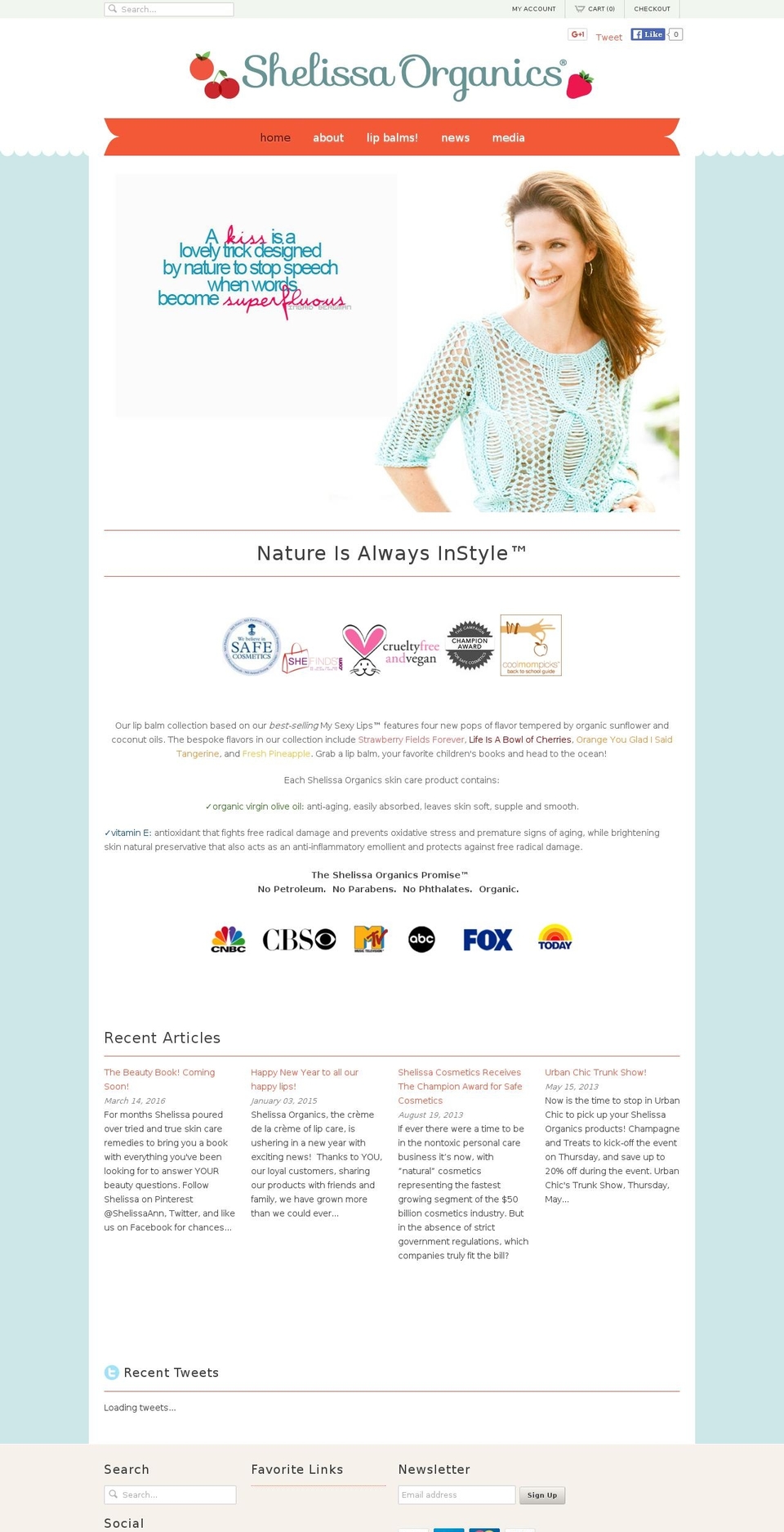 shelissaorganics.com shopify website screenshot