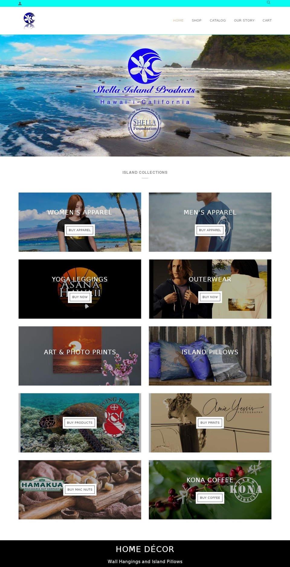 shellaislandproducts.com — Shopify storefront screenshot