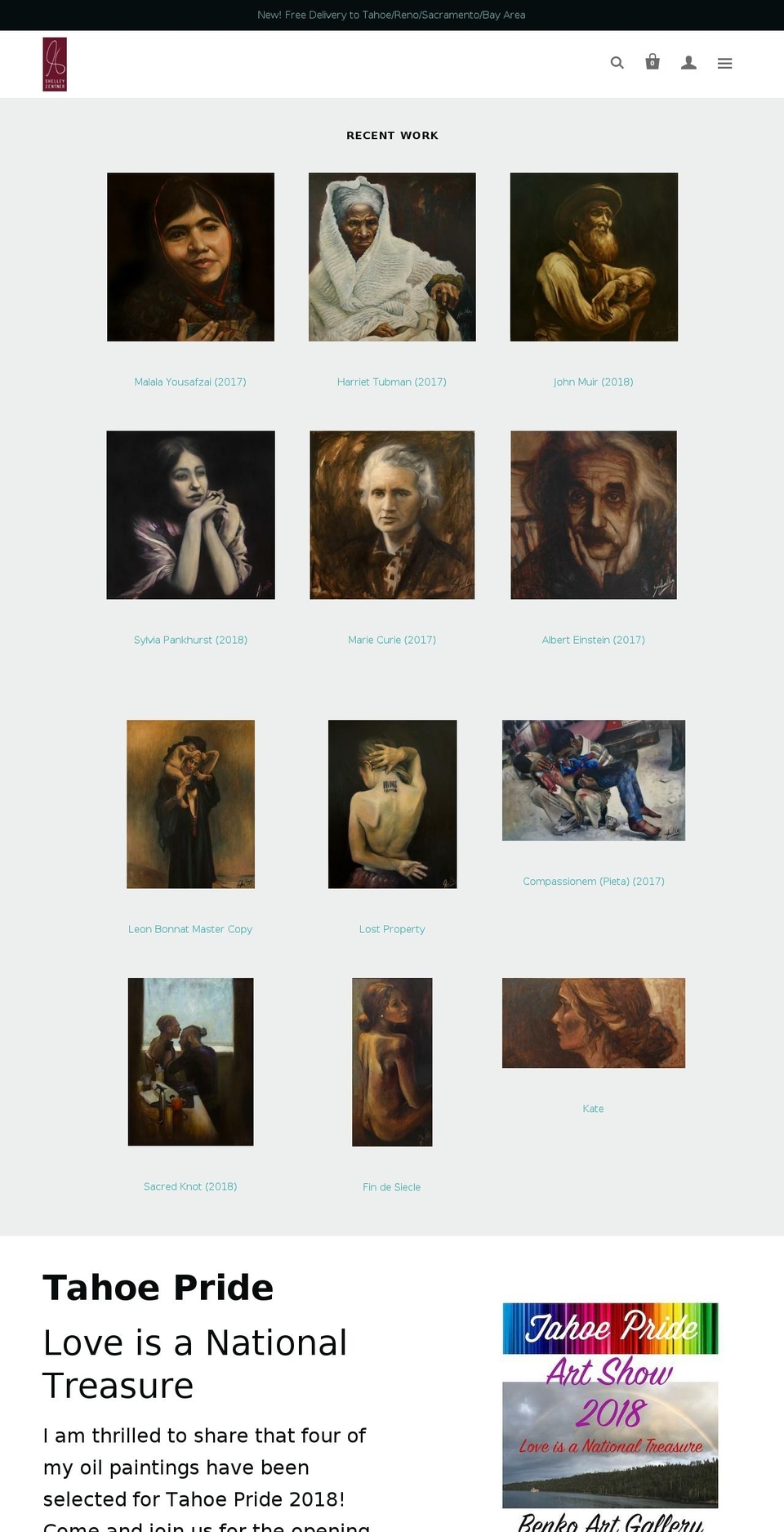 shelleyhocknell.com — Shopify storefront screenshot