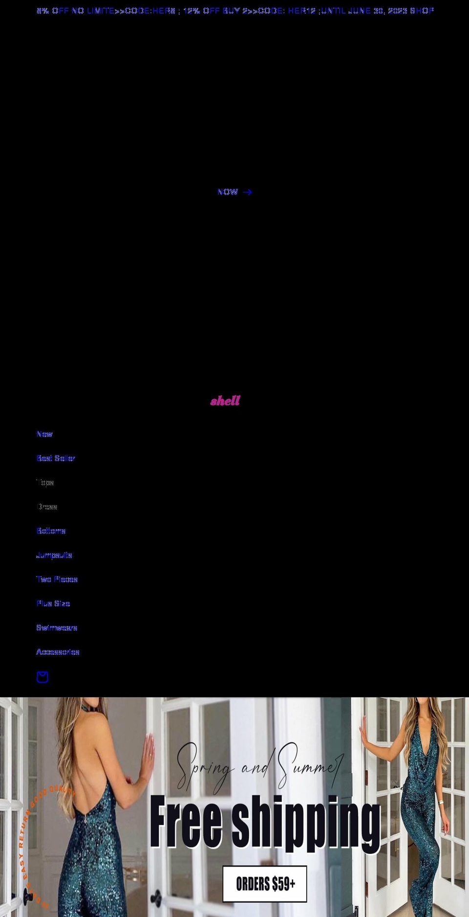 shellher.com shopify website screenshot