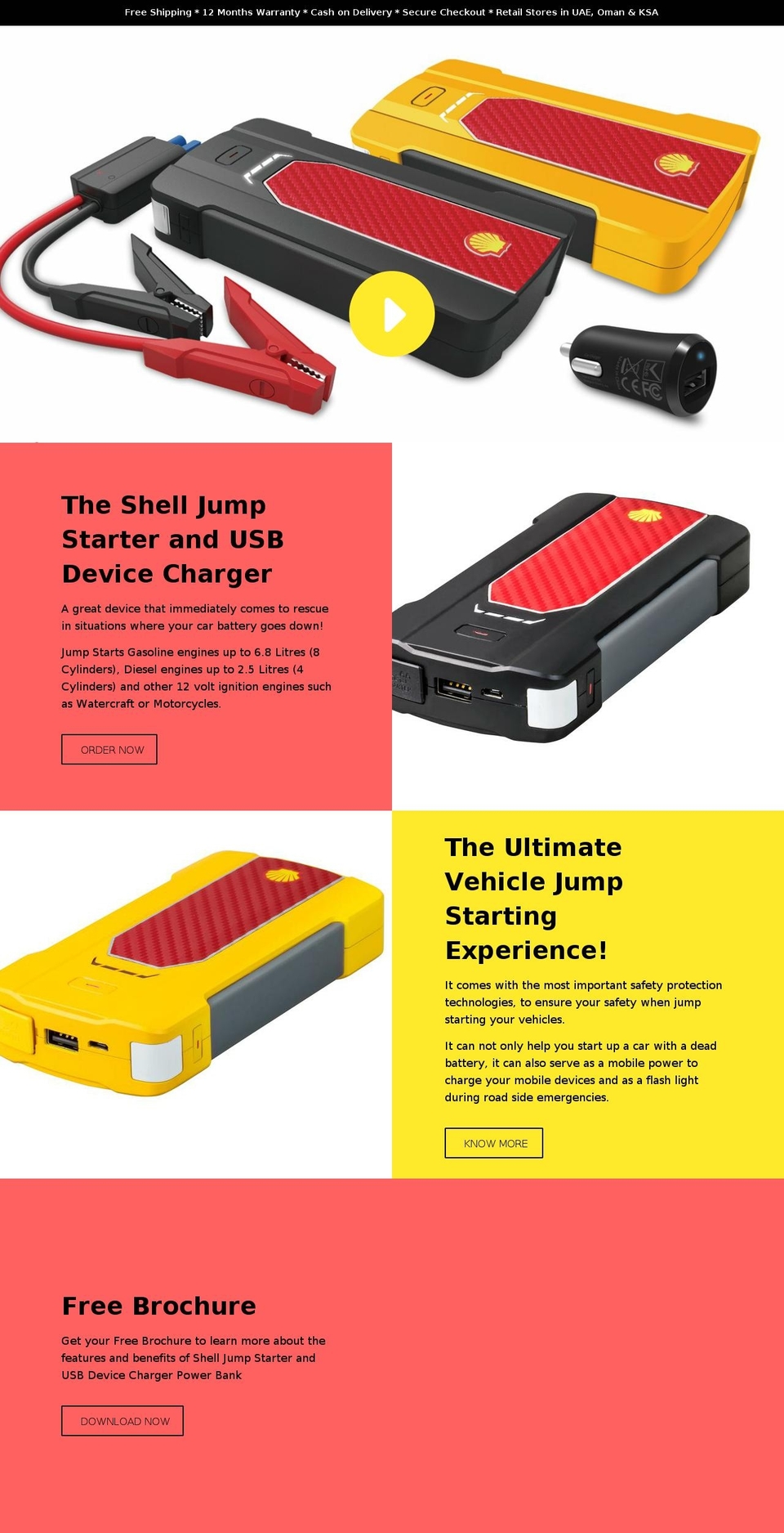 shelljumpstarter.com shopify website screenshot