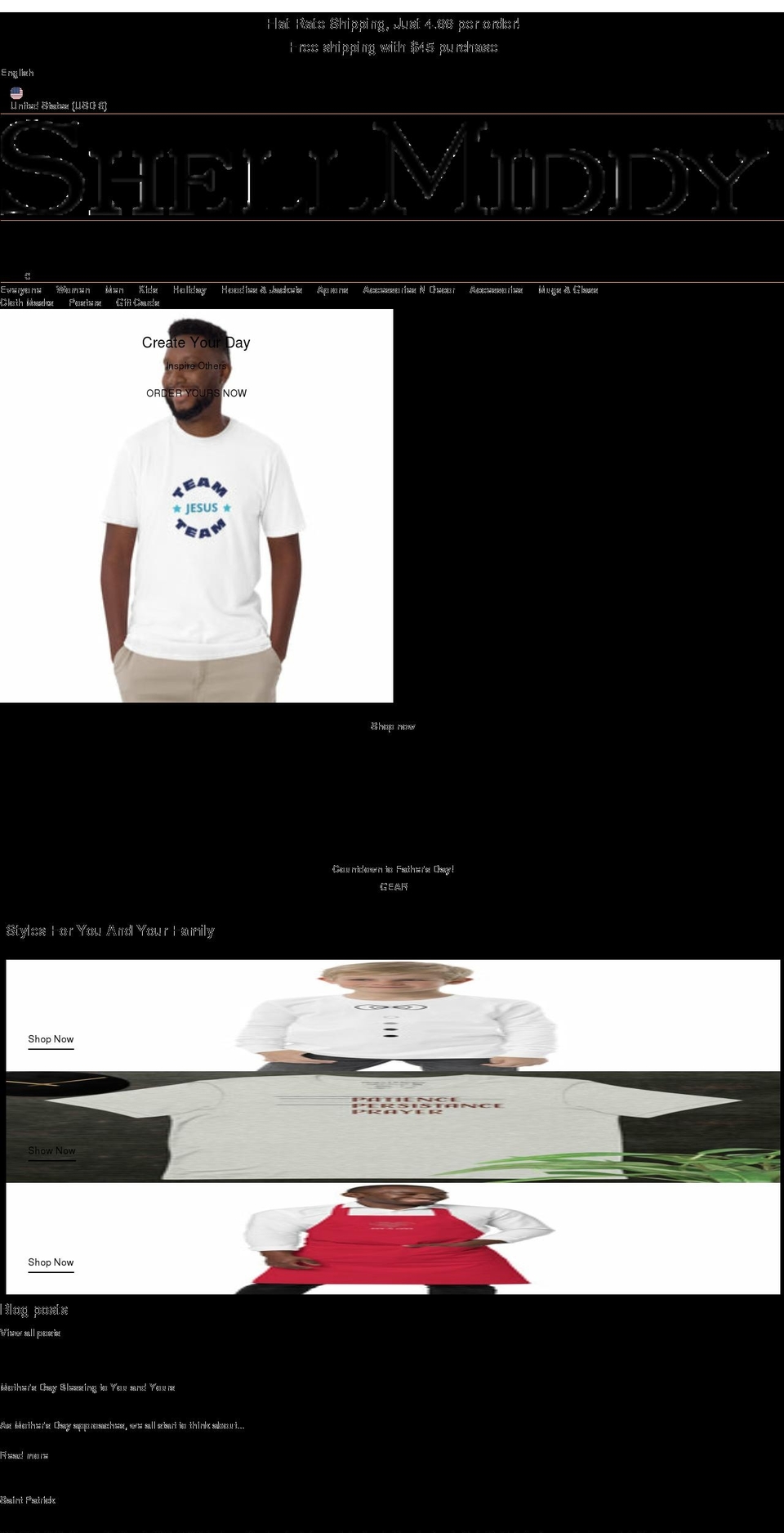 shellmiddy.com shopify website screenshot