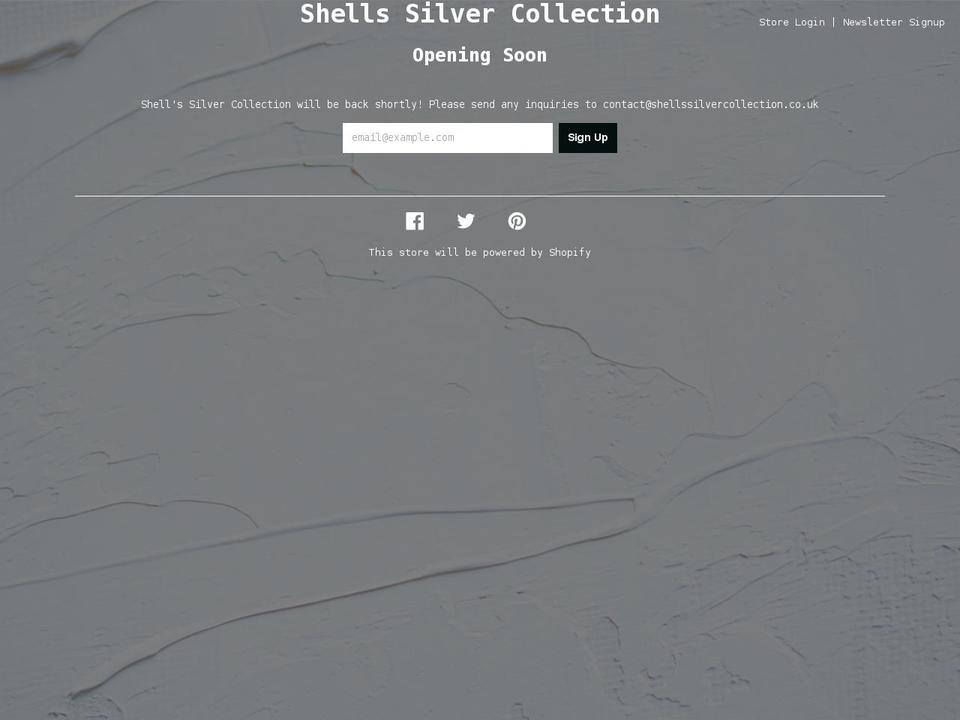 shellssilvercollection.co.uk shopify website screenshot