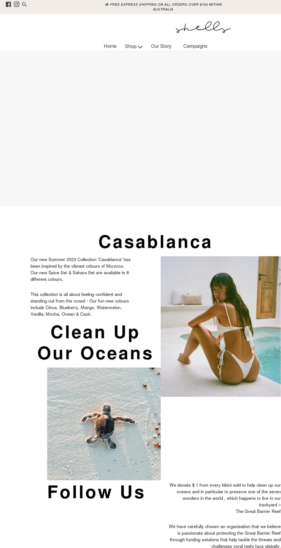 shellsthelabel.com.au shopify website screenshot