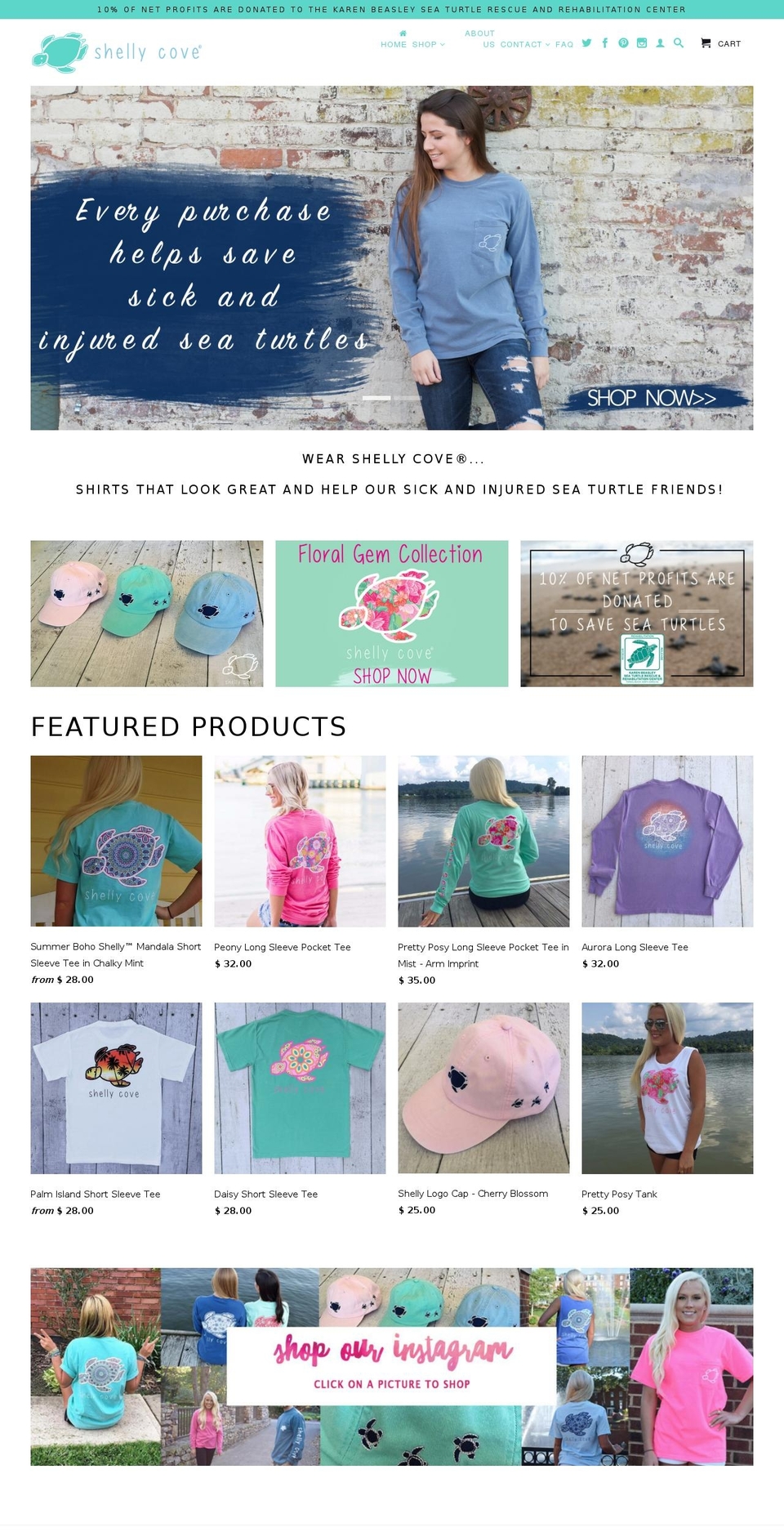 shellycove.com shopify website screenshot