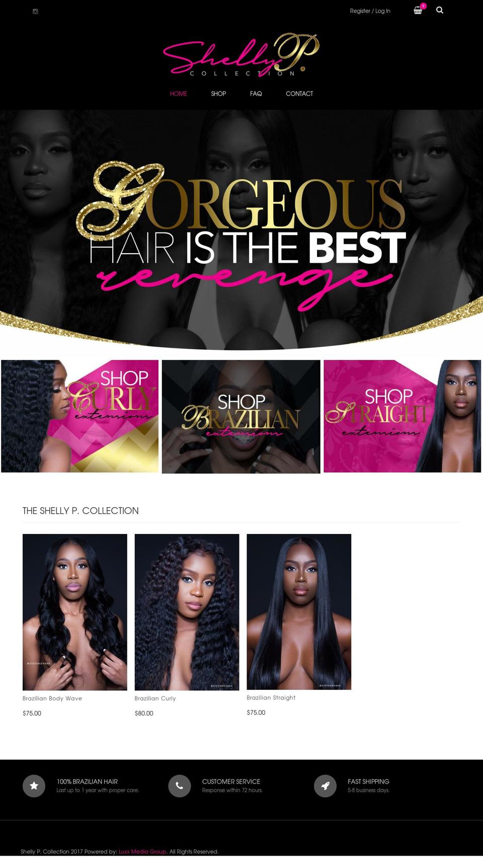 shellypcollection.com — Shopify storefront screenshot