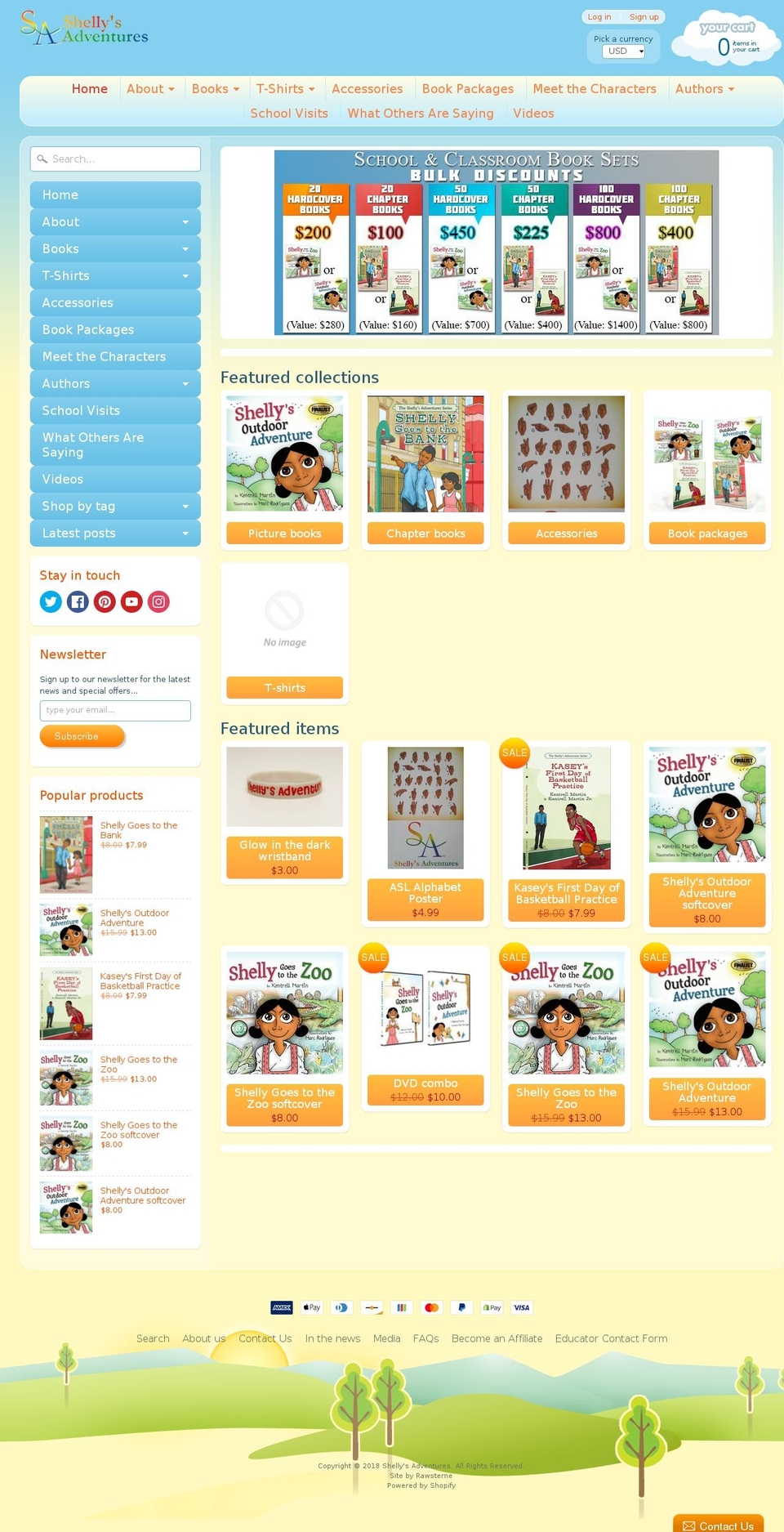 shellysadventures.com shopify website screenshot