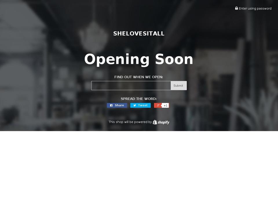 shelovesitall.com shopify website screenshot