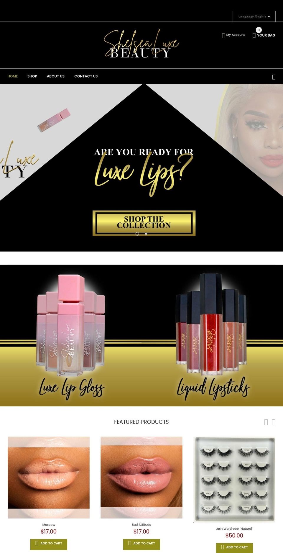 shelsealuxe.com shopify website screenshot