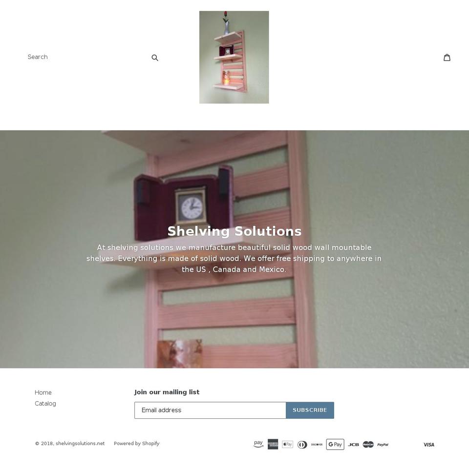 shelvingsolutions.net shopify website screenshot