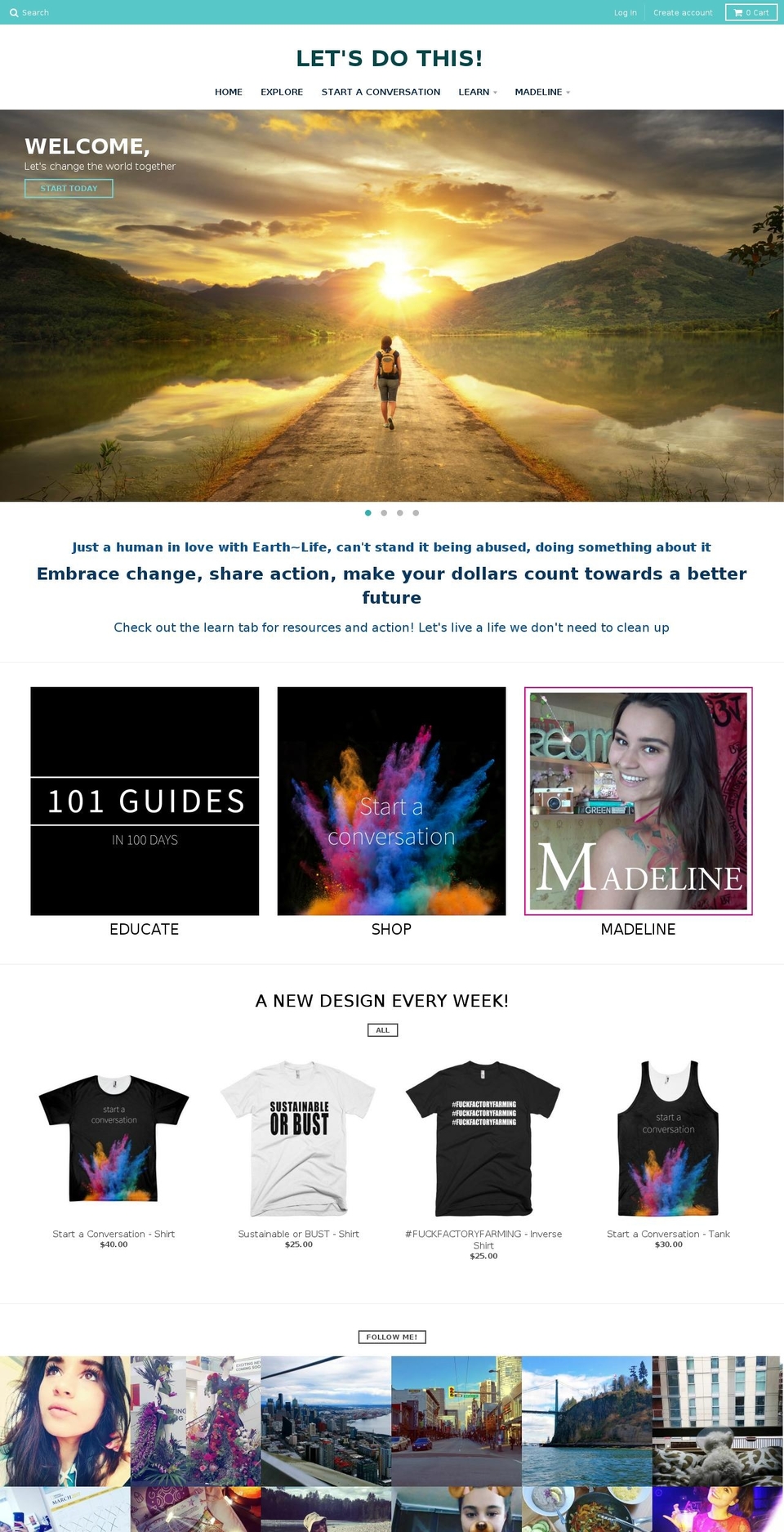 shemadeherline.com shopify website screenshot
