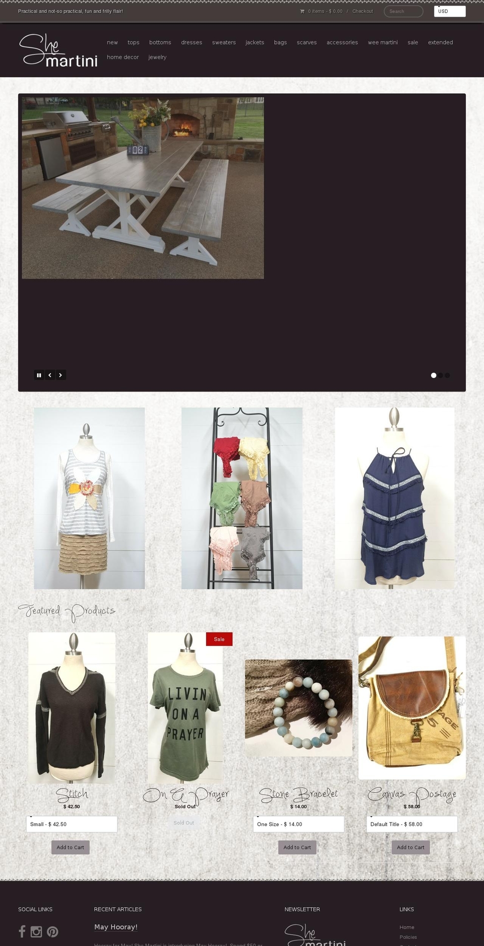 shemartini.com shopify website screenshot