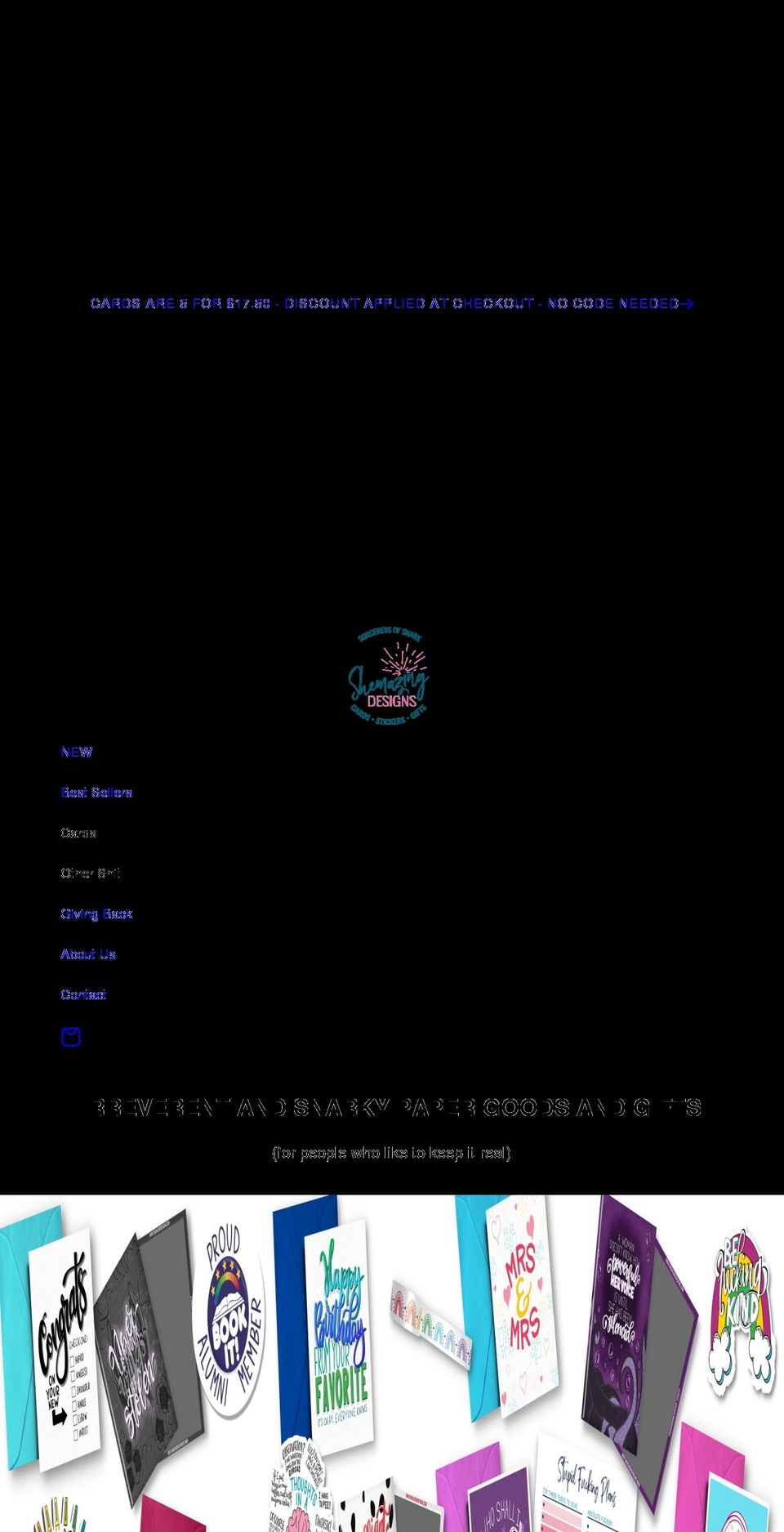 shemazingdesigns.com shopify website screenshot