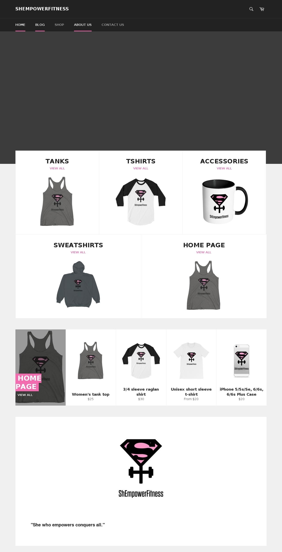 shempowerfit.com — Shopify storefront screenshot